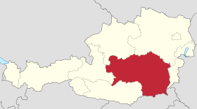 Localisation de la Styrie sur la carte de l'Autriche