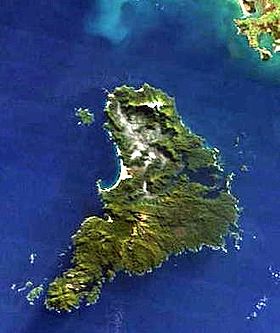 Image satellite de l'île Stewart.