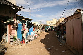 Une rue commerçante du centre de Sélibabi