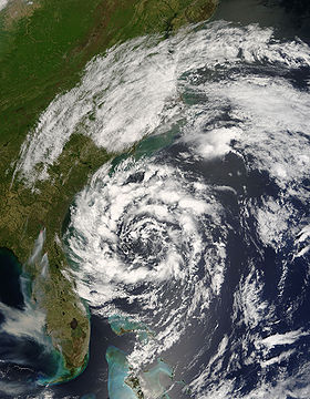 Tempête subtropicale Andrea, le 8 mai 2007