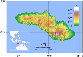 Topographie de l'île Sumba
