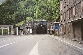 Entrée du tunnel côté italien