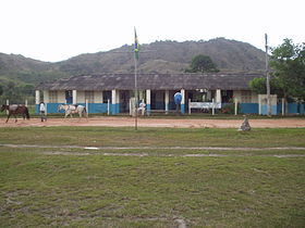 École de Vila Tepequém, district à 60 km à l'est du centre d'Amajari
