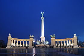 Aperçu du monument sur Hősök tere.