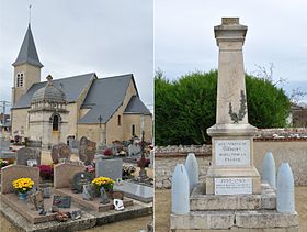 Cimetière, église et monument aux morts