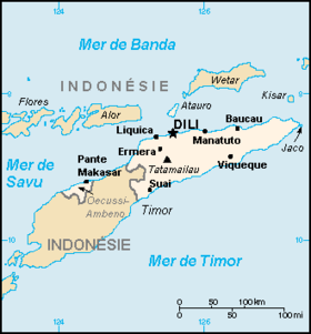 carte : Géographie du Timor oriental