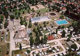 Vue aérienne de Tiszakécske.