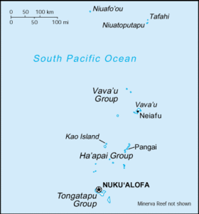 carte : Géographie des Tonga