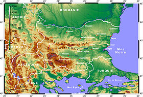 carte : Géographie de la Bulgarie