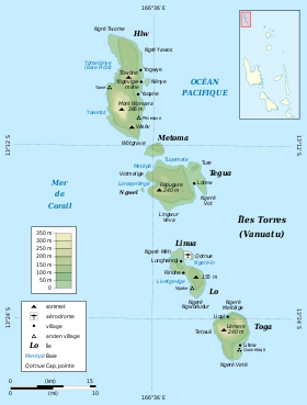 Carte des îles Torres
