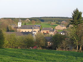 Le village vu de la rue du Chêne