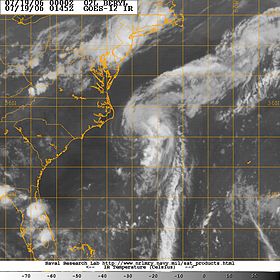 Tempête tropicale Beryl, le 19 juillet 2006 à 1:45Z