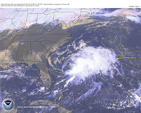 La tempête tropicale Leslie au large de la Floride