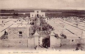 Vue du cimetière juif au début du XXe siècle