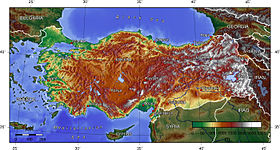 carte : Géographie de la Turquie