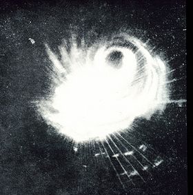Image radar du typhon Cobra le 18 décembre 1944