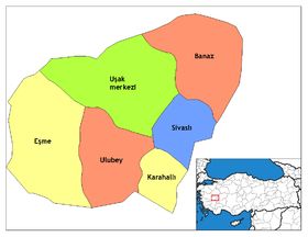 Districts de la province de Uşak