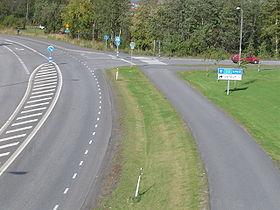 La E12 en Suède près de Umeå