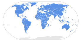 Carte des États membres de l'ONU