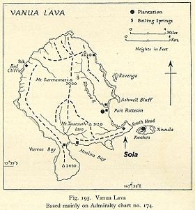 Carte de Vanua Lava datant de 1943