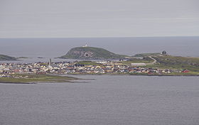 Panorama de Vardøya, vue depuis le continent européen.