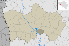 Localisation de Vaulx au sein de Tournai