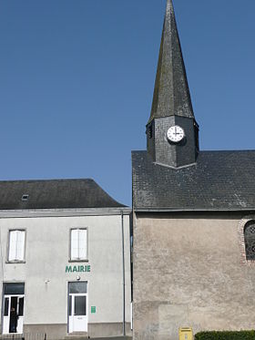 Mairie et église de Vergonnes.