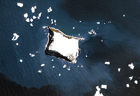 Photo satellite de l'île Vindication