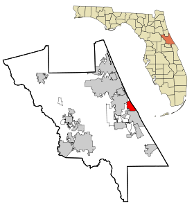 Volusia County Florida Incorporated and Unincorporated areas Ponce Inlet Highlighted.svg