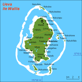 Carte de l'île Wallis.
