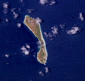 Image satellite de l'île de Walpole.
