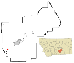 Yellowstone County Montana Incorporated and Unincorporated areas Laurel Highlighted.svg