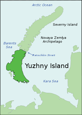 Carte de l'île Ioujny.