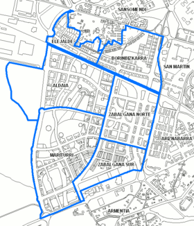 Plan de Zabalgana dans Vitoria