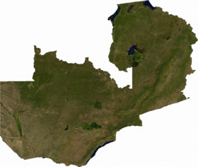 carte : Géographie de la Zambie
