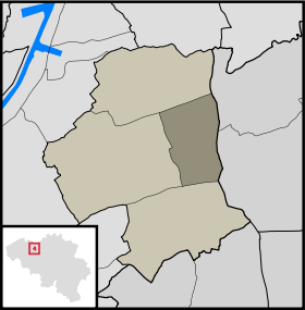 Localisation de Zeveneken au sein de Lochristi