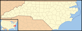 Localisation du parc en Caroline du Nord