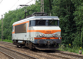  La BB 7313 près de La Rochette en 2005.