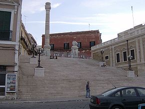 L'Arrivée de la via Appia, à Brindisi