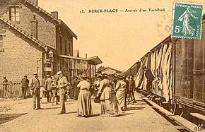Arrivée d'un train en gare de Berck-Plage