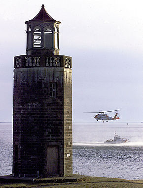 Le phare d'Avery Point Light en 2000, avant sa rénovation