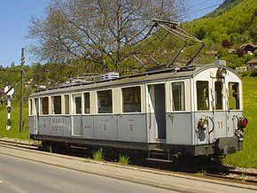 Automotrice historique BCFe 4/4 11 du chemin de fer Montreux-Oberland Bernois