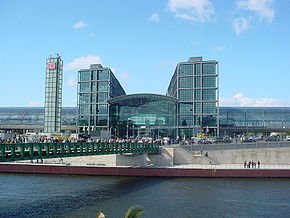 Vue de la face sud de la Berlin Hauptbahnhof