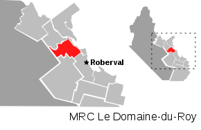 Localisation de Saint-Prime dans la MRC Le Domaine-du-Roy