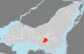  Localisation de Côte-Saint-Luc sur l'île de Montréal