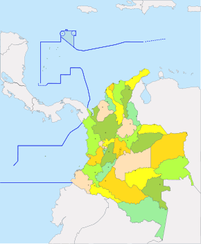 Frontière terrestres et maritimes de la Colombie