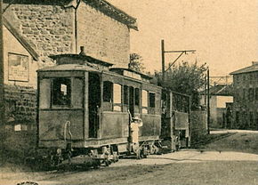 Rame du FOL au terminus de Vaugneray-Bourg