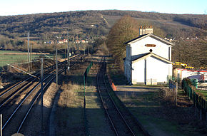 L'embranchement de la ligne Paris-Strasbourg vers Romilly à Mézy.