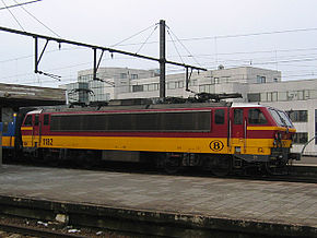  La locomotive 1182 en gare d'Anvers-Berchem.