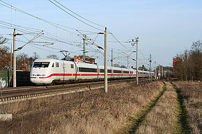  Un ICE 1 sur la ligne Hanovre - Berlin, près de Gardelegen.